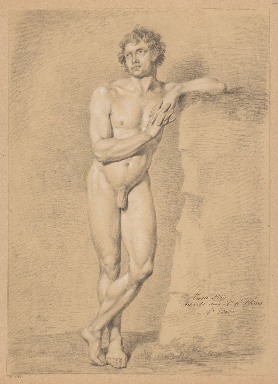 Stojící mužský akt, při pohledu zepředu (1. cena 1808) od Hendrik de Flines