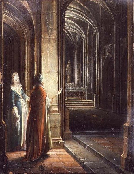 Postavy v kostele od Hendrik the Younger Steenwyck
