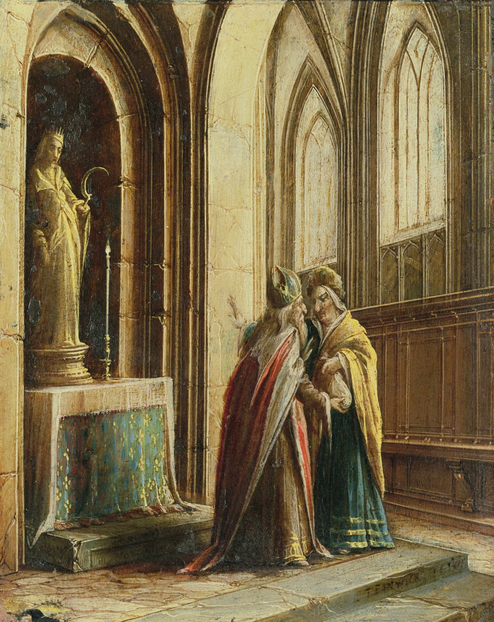 Dvě postavy v kostele od Hendrik the Younger Steenwyck