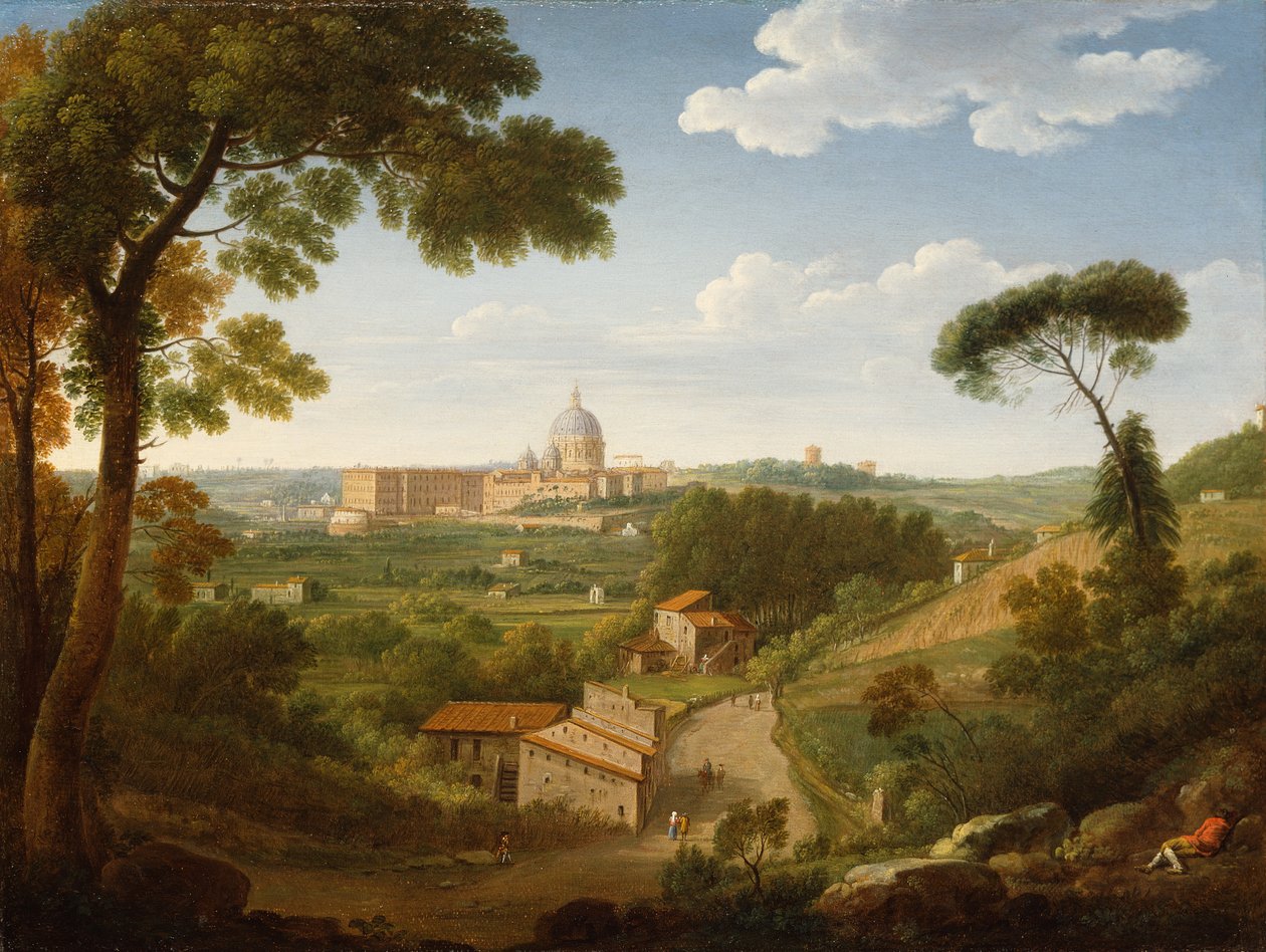 Vatikán z Monte Mario (olej na plátně) od Hendrik van Lint