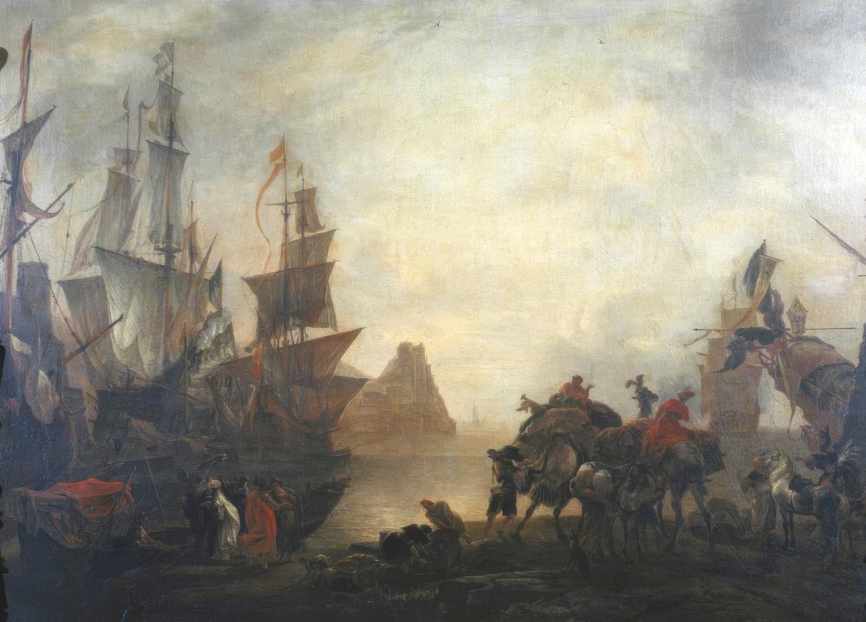 Orientální přístav od Hendrik van Minderhout