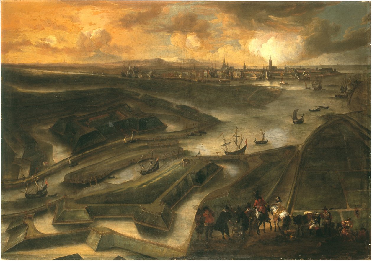 Pohled na Ostende (olej na plátně) od Hendrik van Minderhout