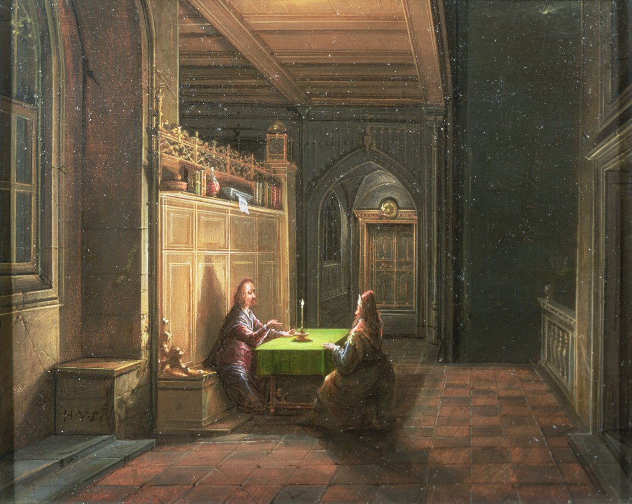 Kristus v domě Nikodémově od Hendrik van Steenwyck