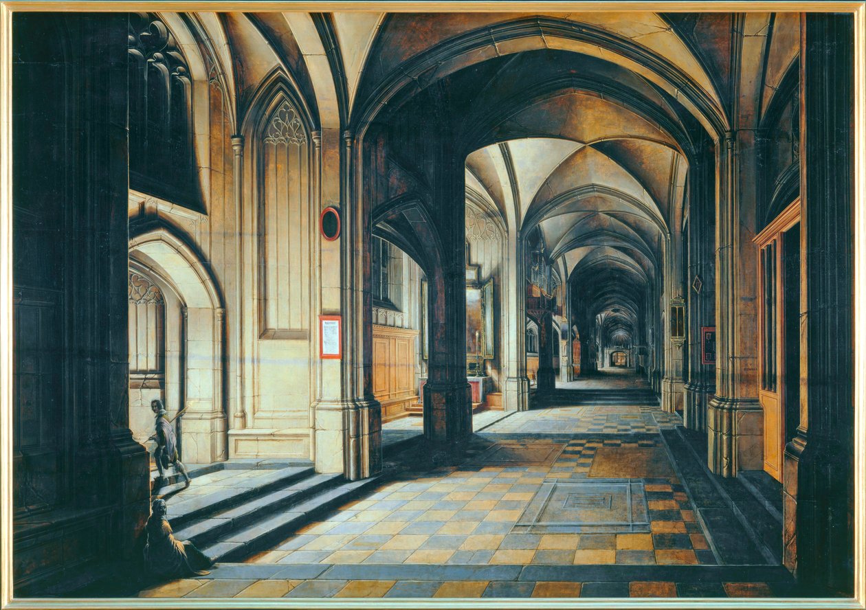 Interiér kostela. Noční efekt ... od Hendrik van Steenwyck
