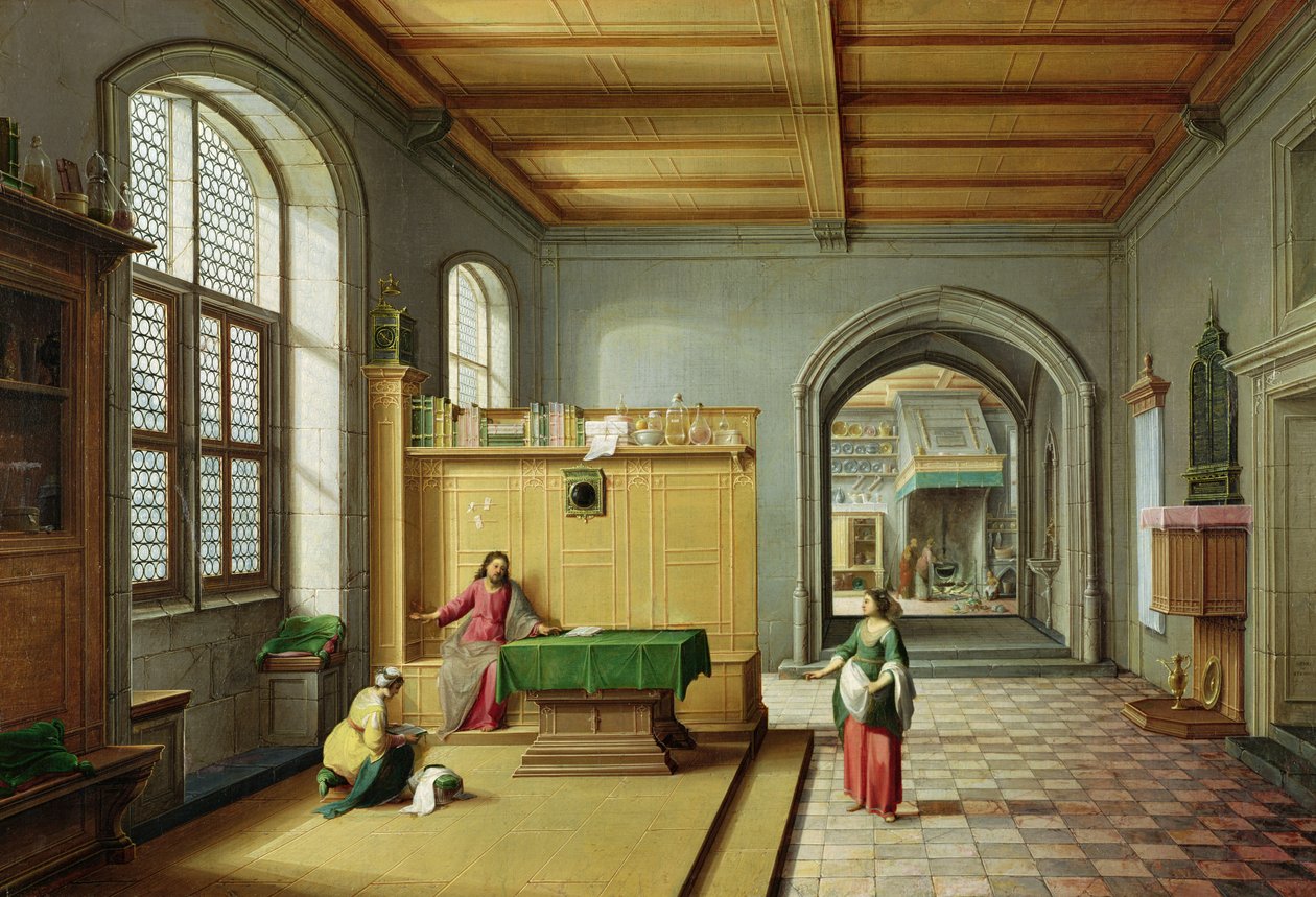 Kristus v domě Marty a Marie od Hendrik van Steenwyk
