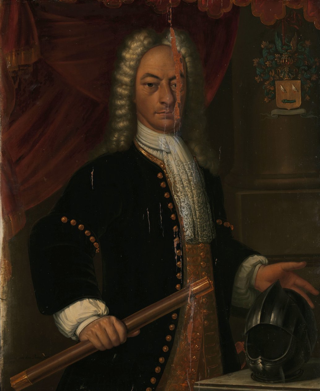 Diederik van Darven (1729-1730) Portrét Diederika van Durvena, generálního guvernéra Nizozemské východní Indie od Hendrik van den Bosch