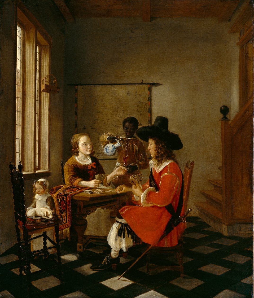 Hra karet, kolem roku 1660 od Hendrik van der Burch