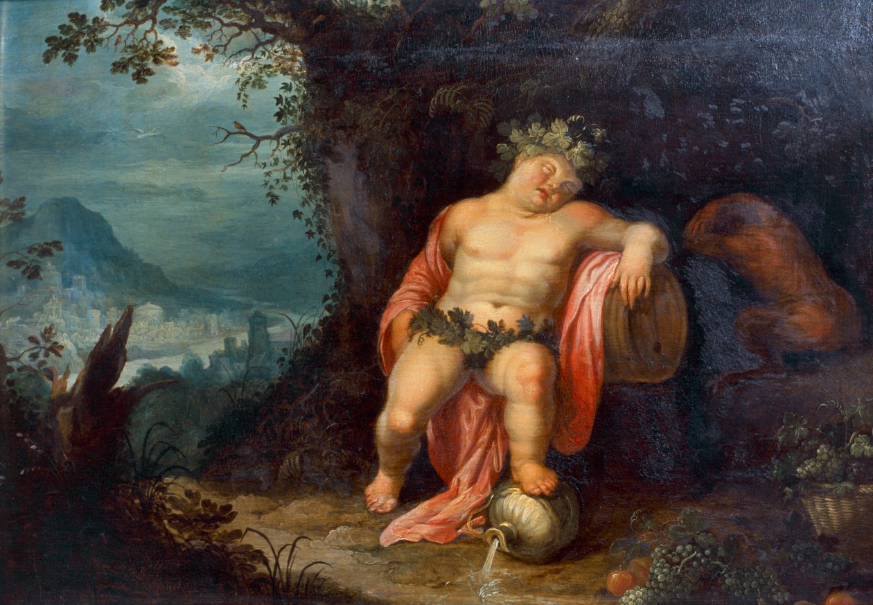 Bacchus Sleep (öljy kankaalle) od Hendrik van the Elder Balen