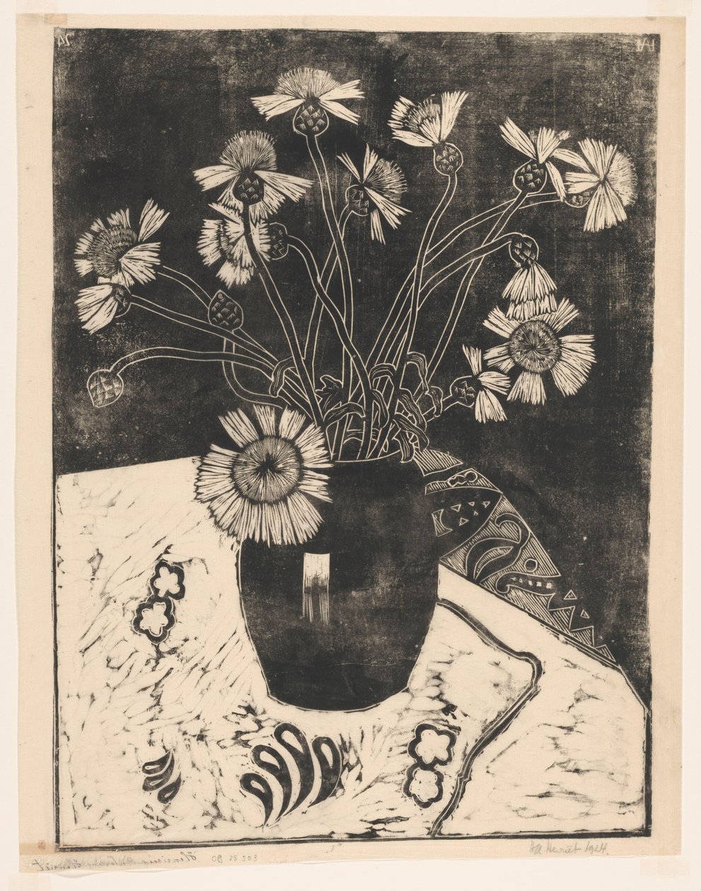Květiny ve váze od Henk Henriët (signed by artist)