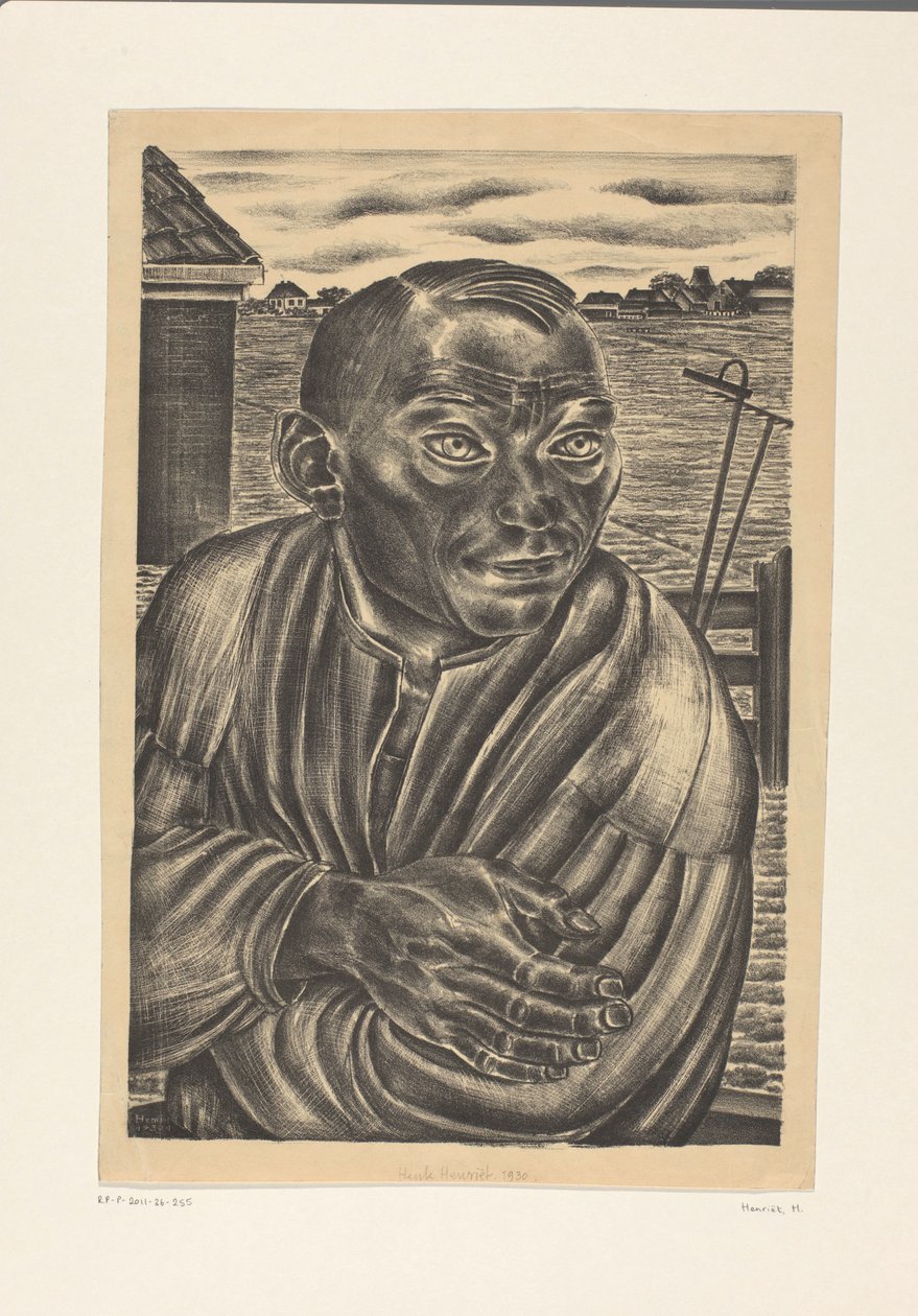 Portrét farmáře od Henk Henriët (signed by artist)