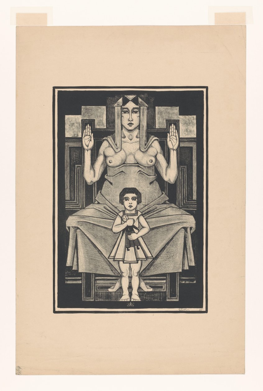 Symbolické znázornění: mateřství od Henk Schilling (signed by artist)
