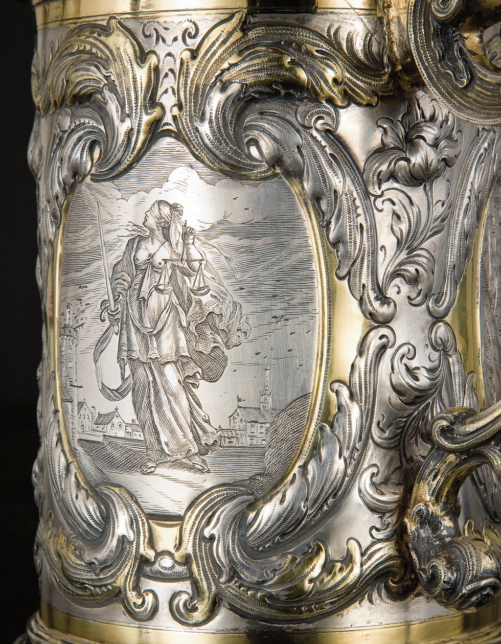 Detail korbelu, Danzig, cca 1670 (balíček pozlacené stříbro) (viz také 469708 a 469710) od Hennick (attr. to) Probst