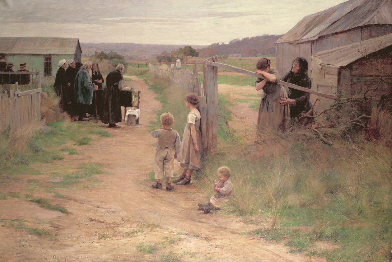 Pohřeb v Bresse, 1886 od Henri Alphonse Louis Laurent Desrousseaux