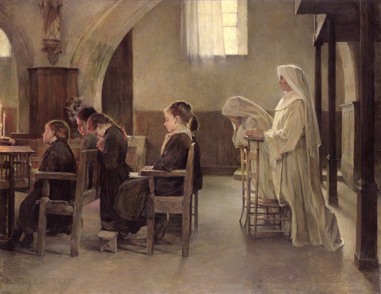Předvečer prvního přijímání, před rokem 1890 od Henri Alphonse Louis Laurent Desrousseaux