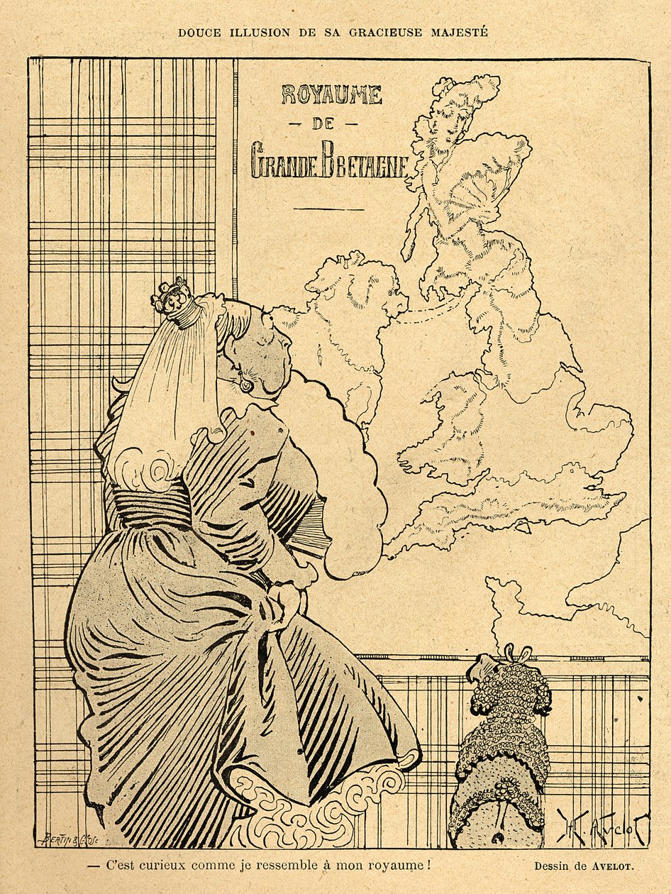 Karikatura královny Viktorie, z 