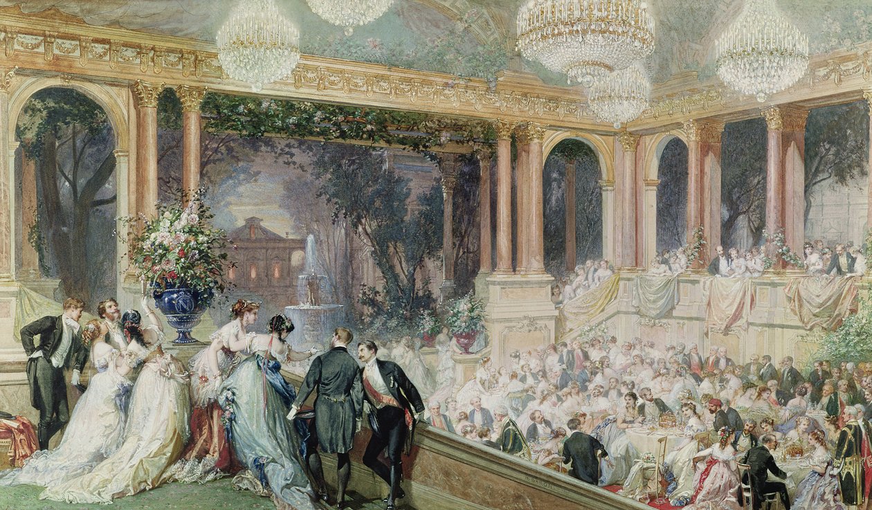 Večeře v Tuileries, 1867 od Henri Baron