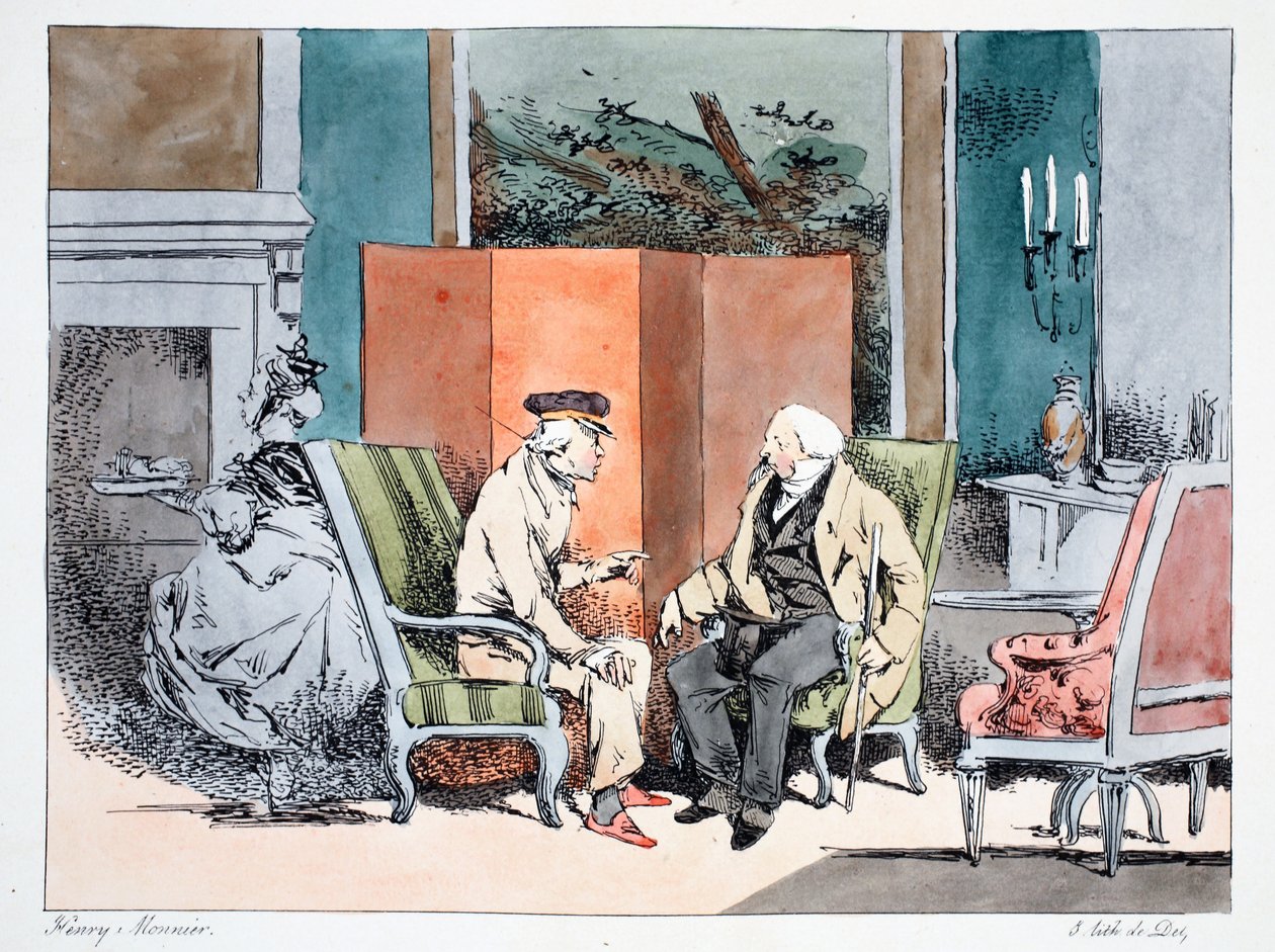 Nemám rád špenát, c.1828 (ručně barvené litho) od Henri Bonaventure Monnier