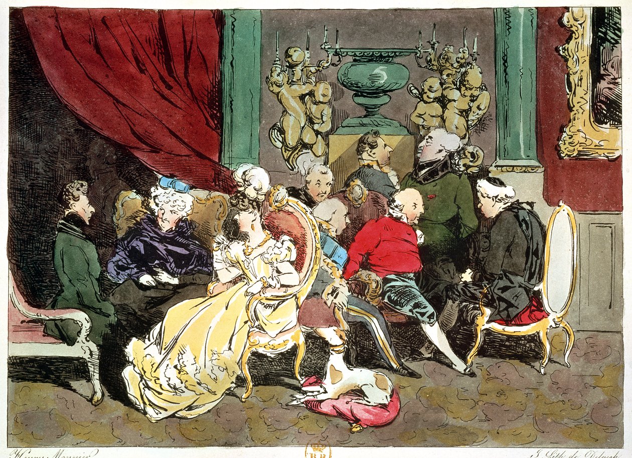 Le Faubourg Saint-Germain, rytý Delpechem, 1828 od Henri Bonaventure Monnier
