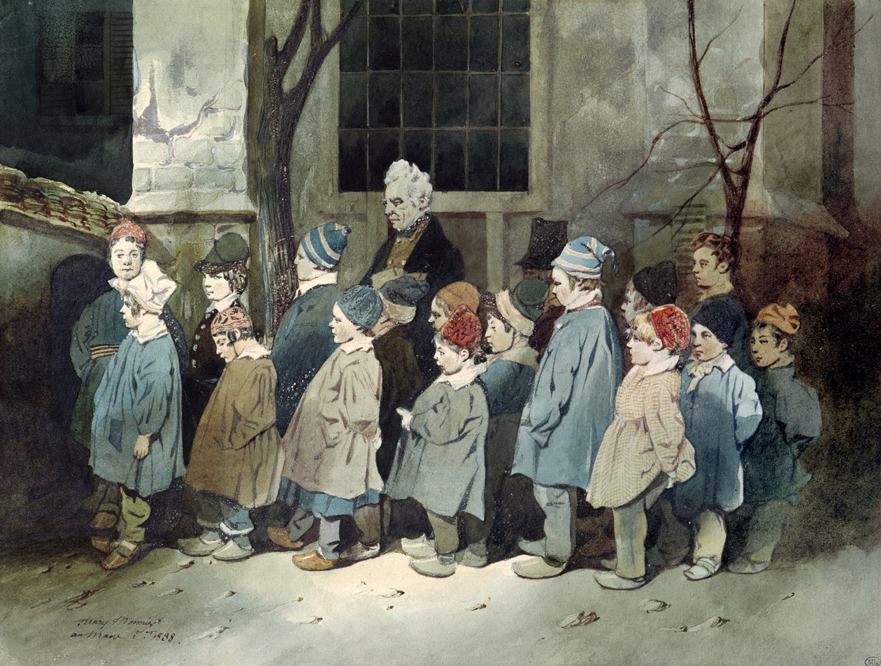 Školáci na hřišti od Henri Bonaventure Monnier