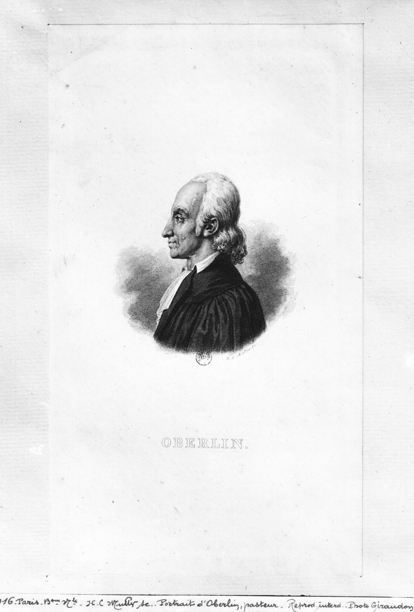 Portrét Jean Frederic Oberlin (1740-1846) od Henri Charles Muller