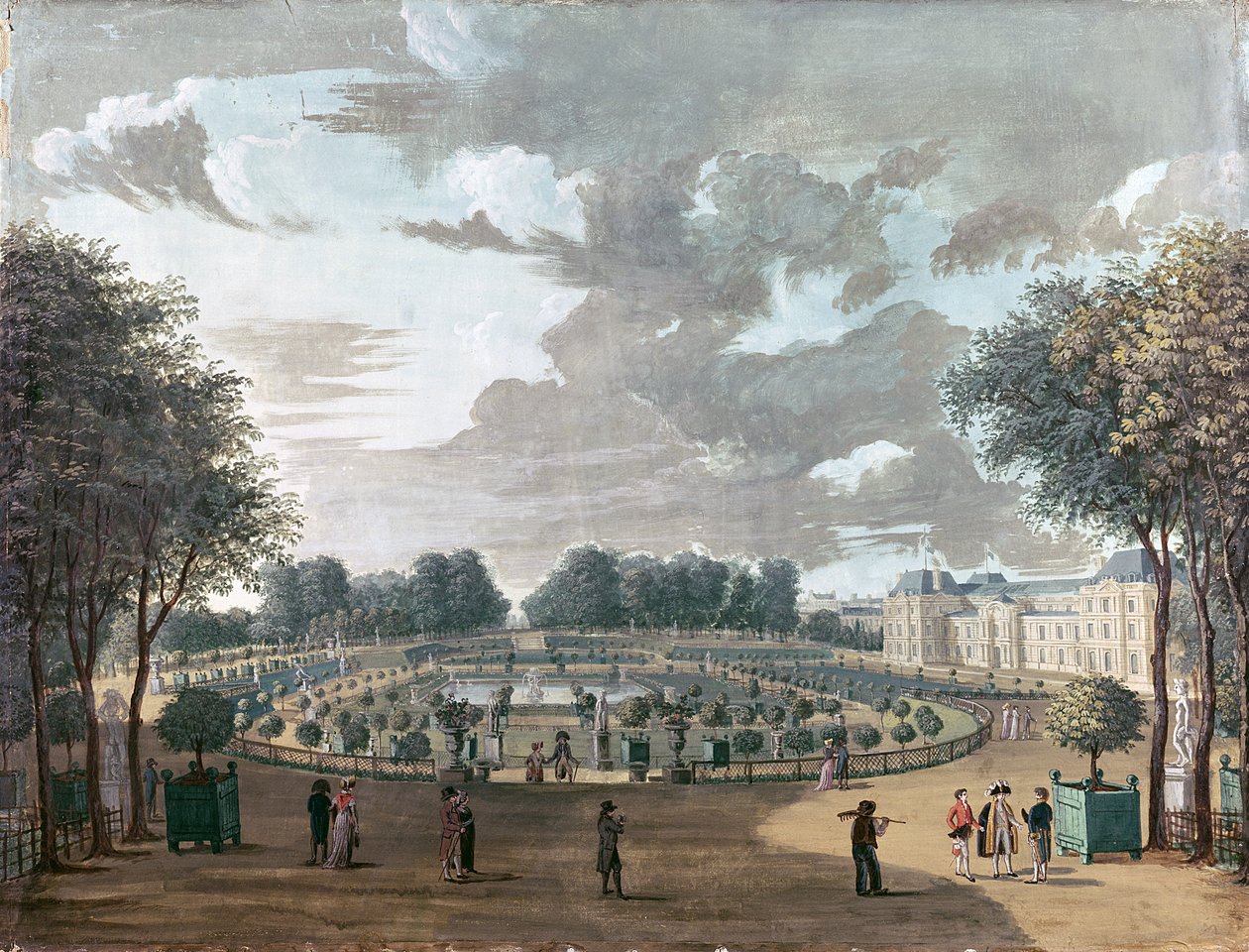 Lucemburské zahrady od Henri Courvoisier Voisin