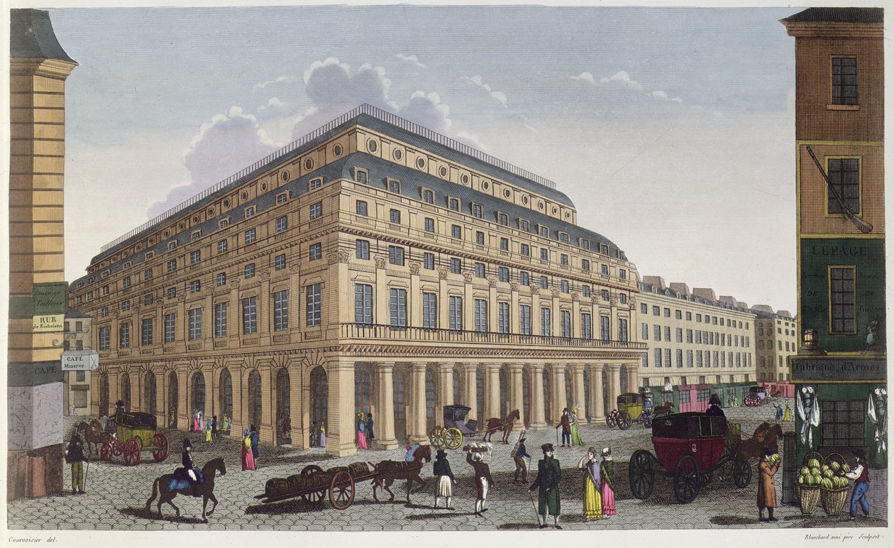 Francouzské divadlo (Comedie Francaise) cca 1815-20 (barevná rytina) od Henri Courvoisier Voisin