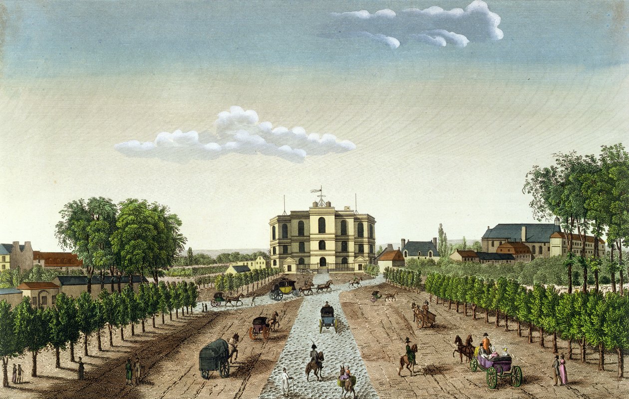 Královská observatoř, c.1815-20 (barevná rytina) od Henri Courvoisier Voisin