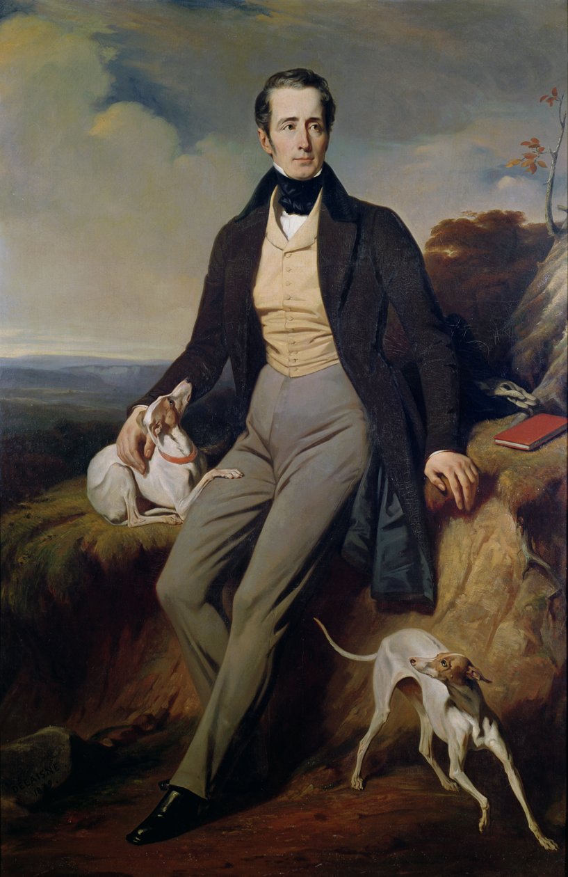Portrét Alphonse de Lamartine (1790-1869) 1830 od Henri Decaisne