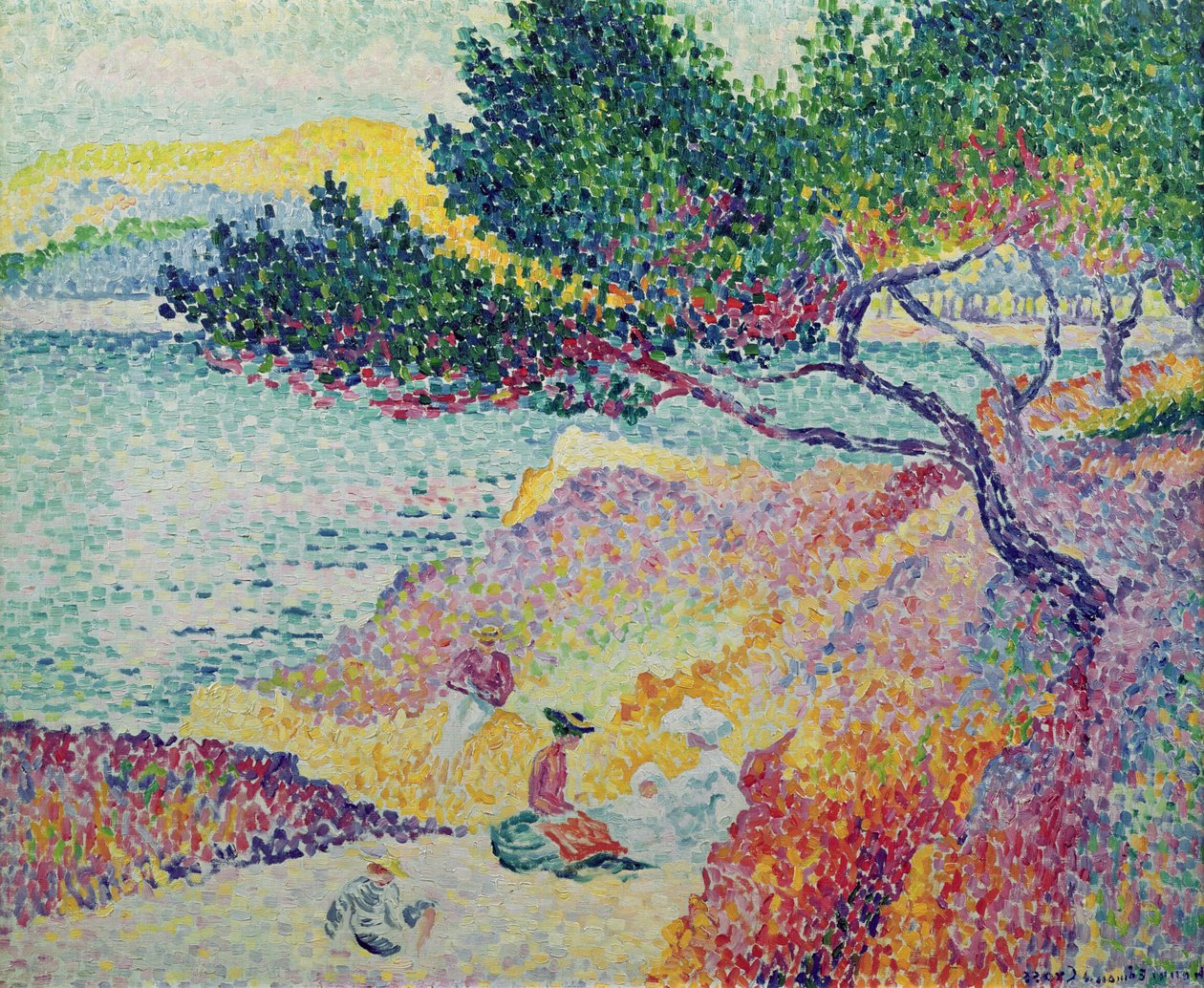 Pláž Saint-Clair, 1906-07 od Henri Edmond Cross