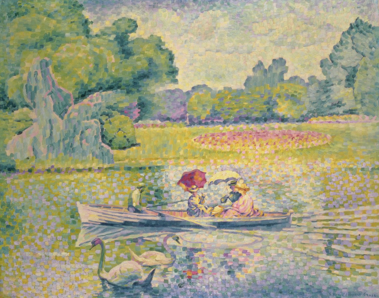 Promenáda v Bois de Boulogne, c.1906 od Henri Edmond Cross
