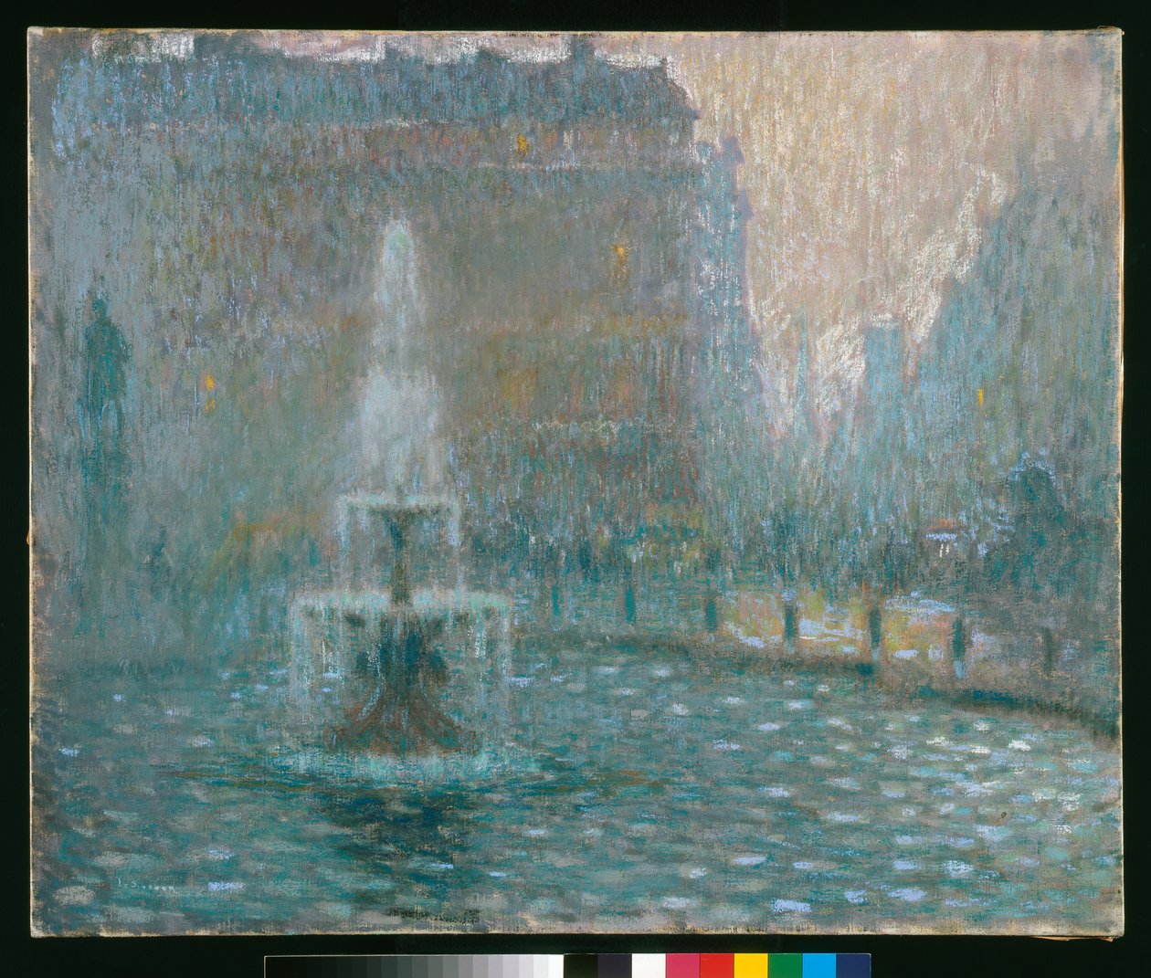 Trafalgarské náměstí, kolem roku 1908 (pastel) od Henri Eugene Augustin Le Sidaner