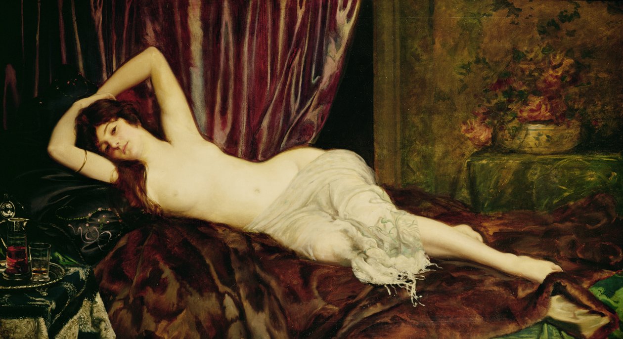 Ležící akt od Ignace Henri Jean Fantin Latour