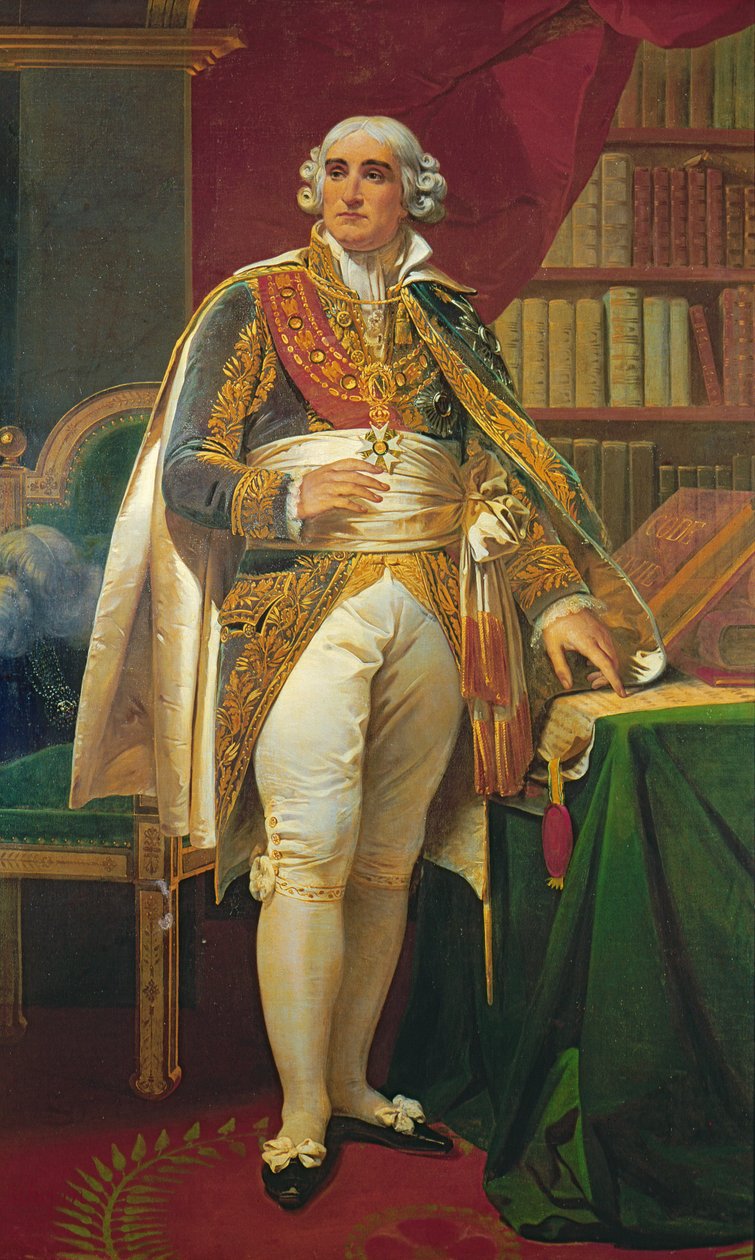 Portrét Jean-Jacques-Regis de Cambaceres (1753-1824) od Henri Frederic Schopin