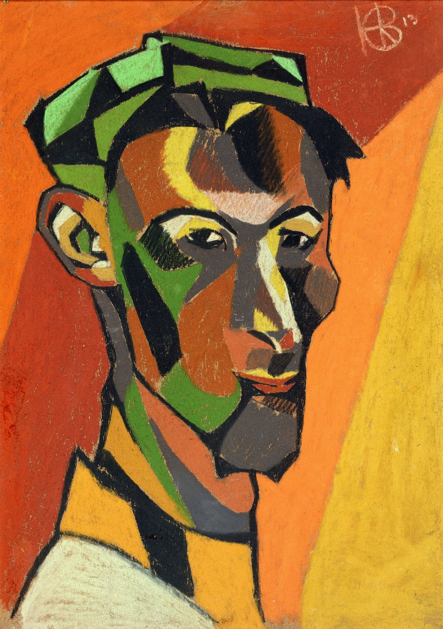 Autoportrét, 1913 (pastel na papíře) od Henri Gaudier Brzeska