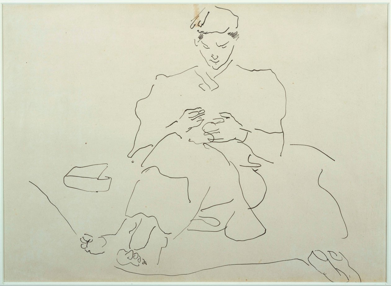 Sedící postava šití od Henri Gaudier Brzeska