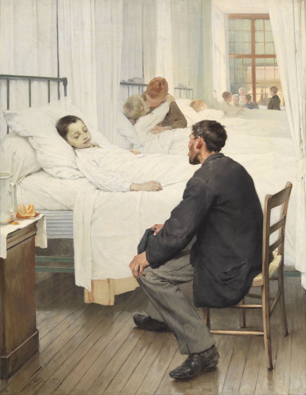 Návštěvní den v nemocnici od Henri Jules Jean Geoffroy