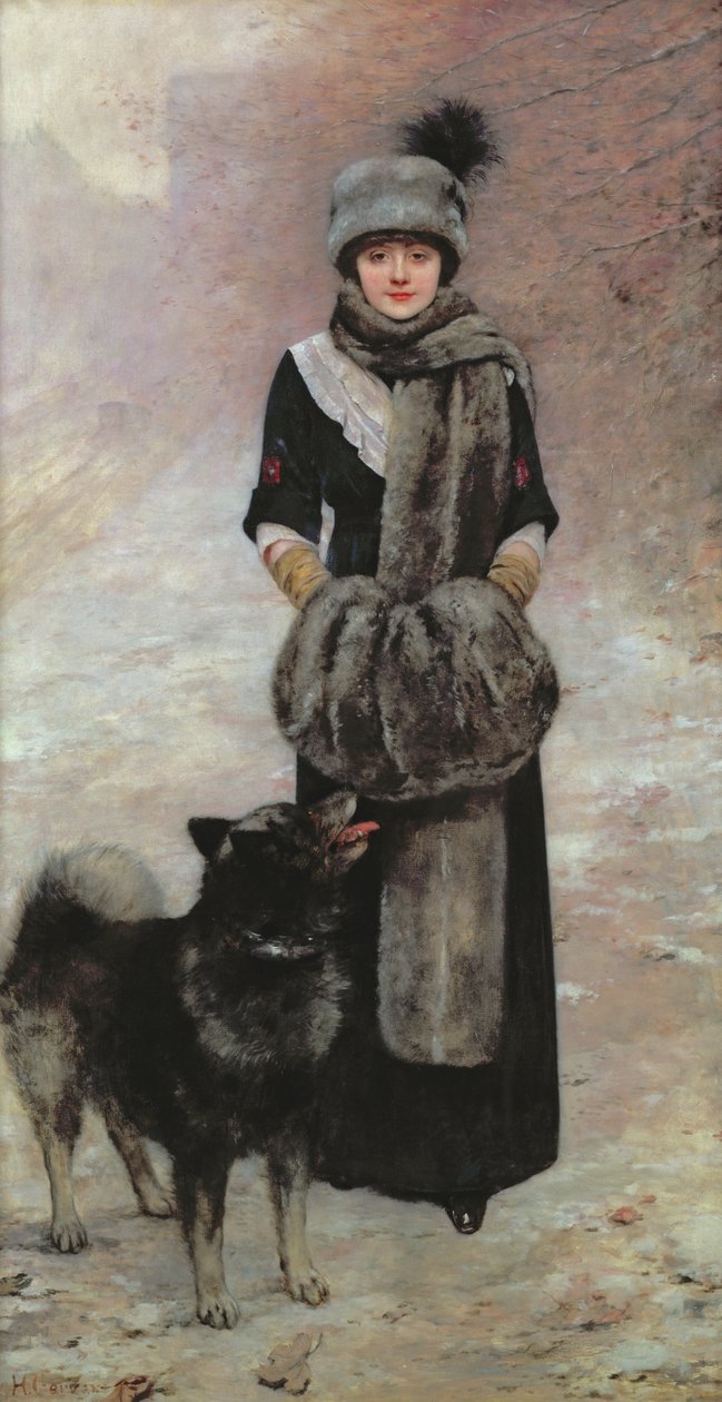 Portrét Colette Gervexové, dcery umělce, 1910 od Henri Gervex