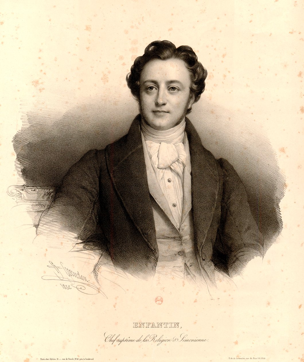 Dětinský nejvyšší hlava náboženství Saint-Simonian od Henri Grevedon