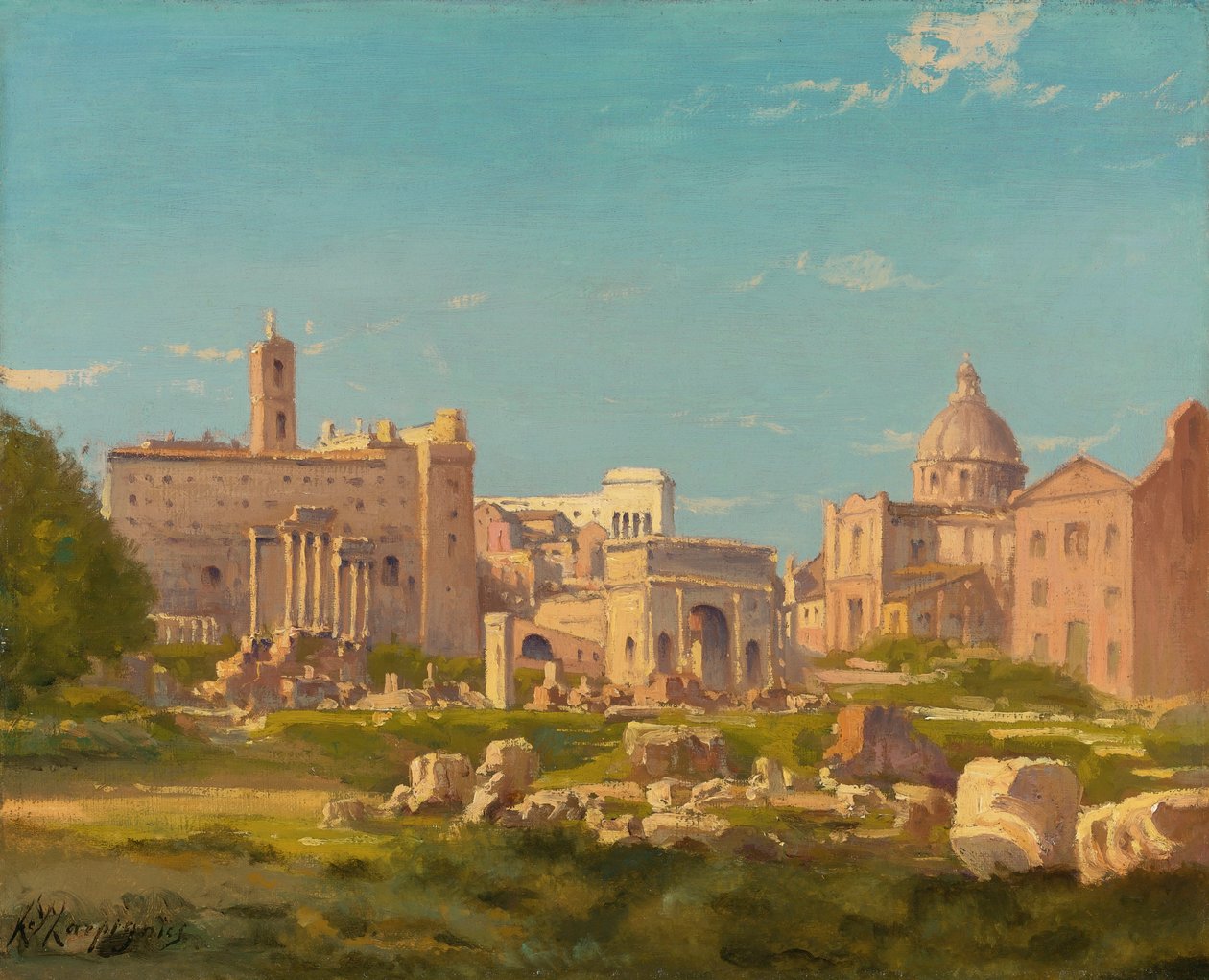 Římské fórum od Henri Joseph Harpignies