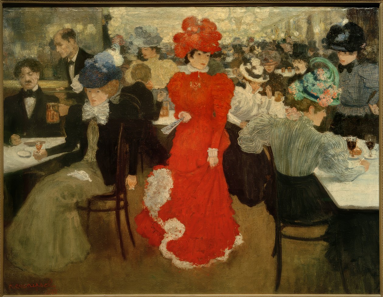 H. Evenepoel, Im Café d’Harcourt v Paříži od Henri Jacques Edouard Evenepoel