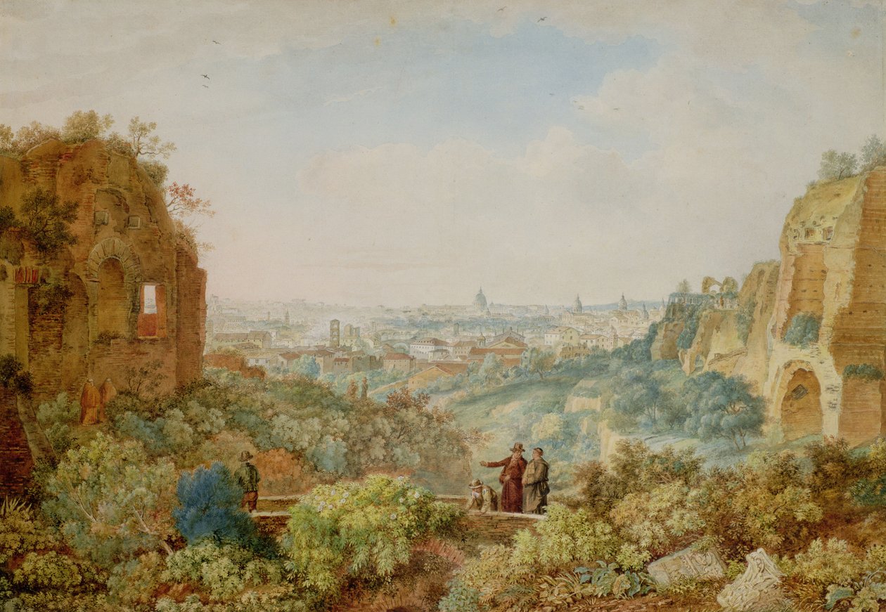 Pohled na Řím z paláce Caesarů od Henri L