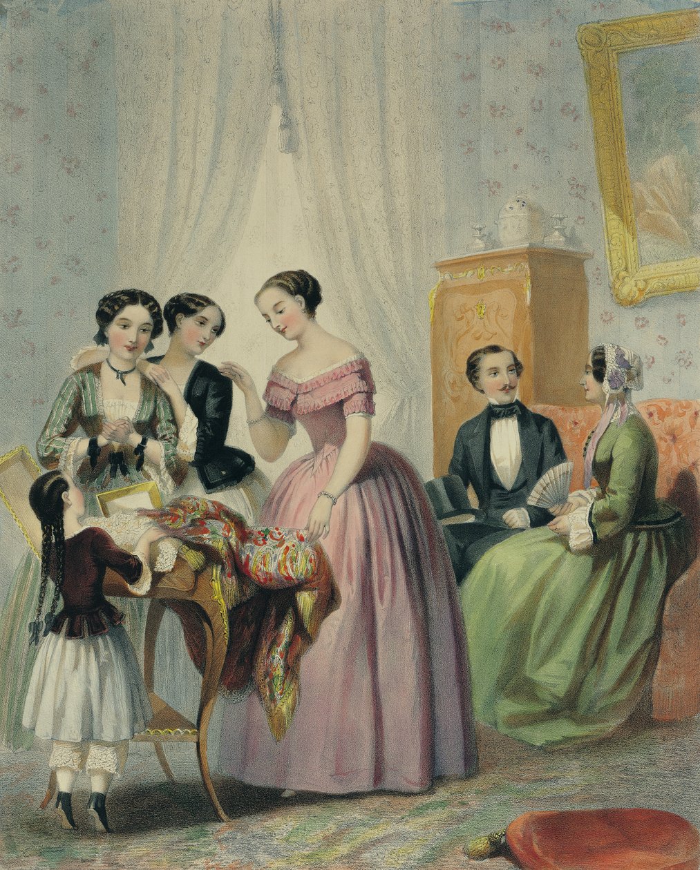 Svatební dary, vyryl Bettanier, 1852-53 od Henri Lafon