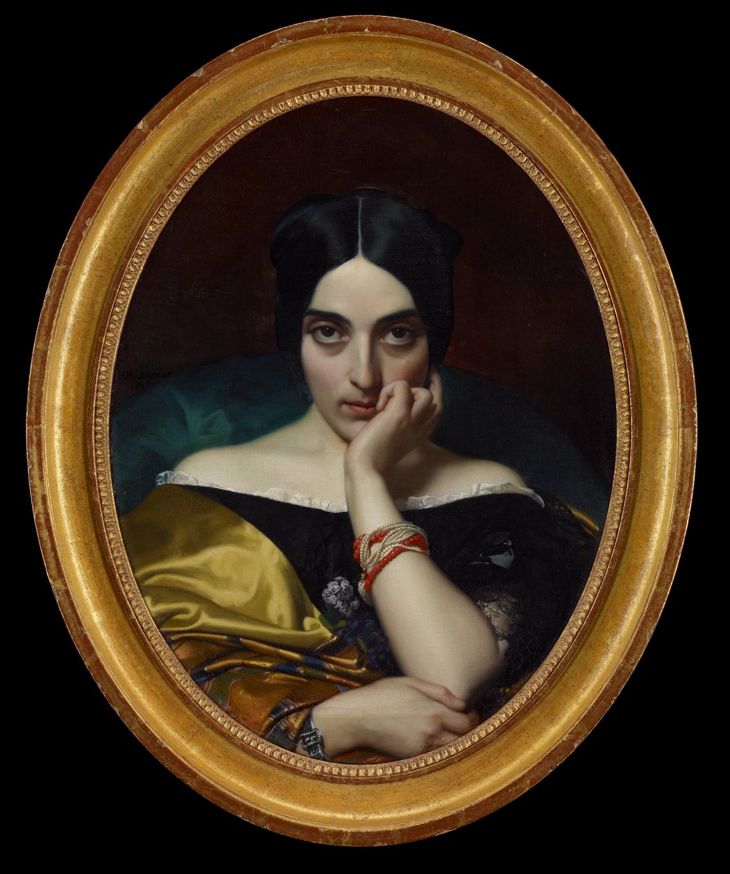 Portrét Clémentine (paní Alphonse) Karr, 1845 od Henri Lehmann
