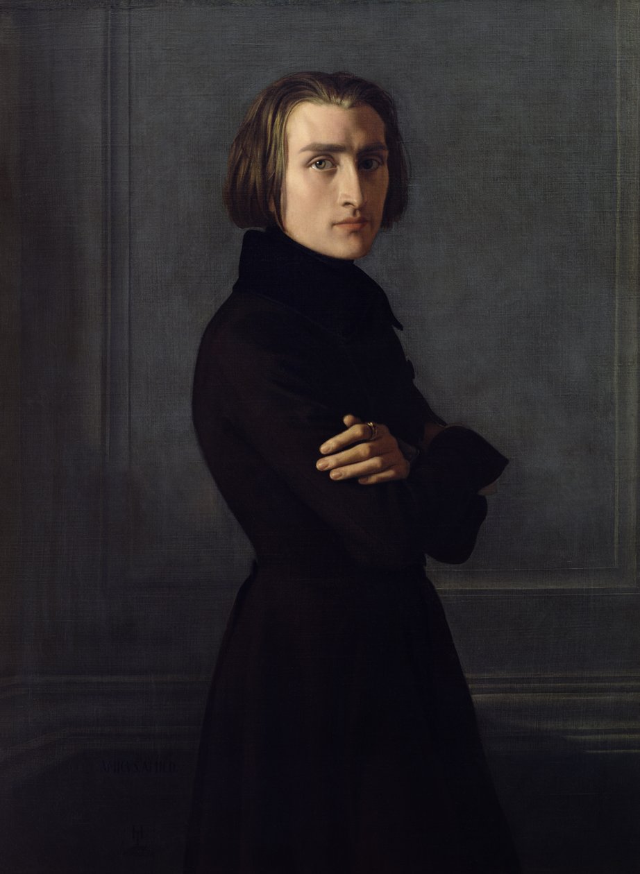 Portrét Franze Liszta (1811-86) 1839 od Henri Lehmann