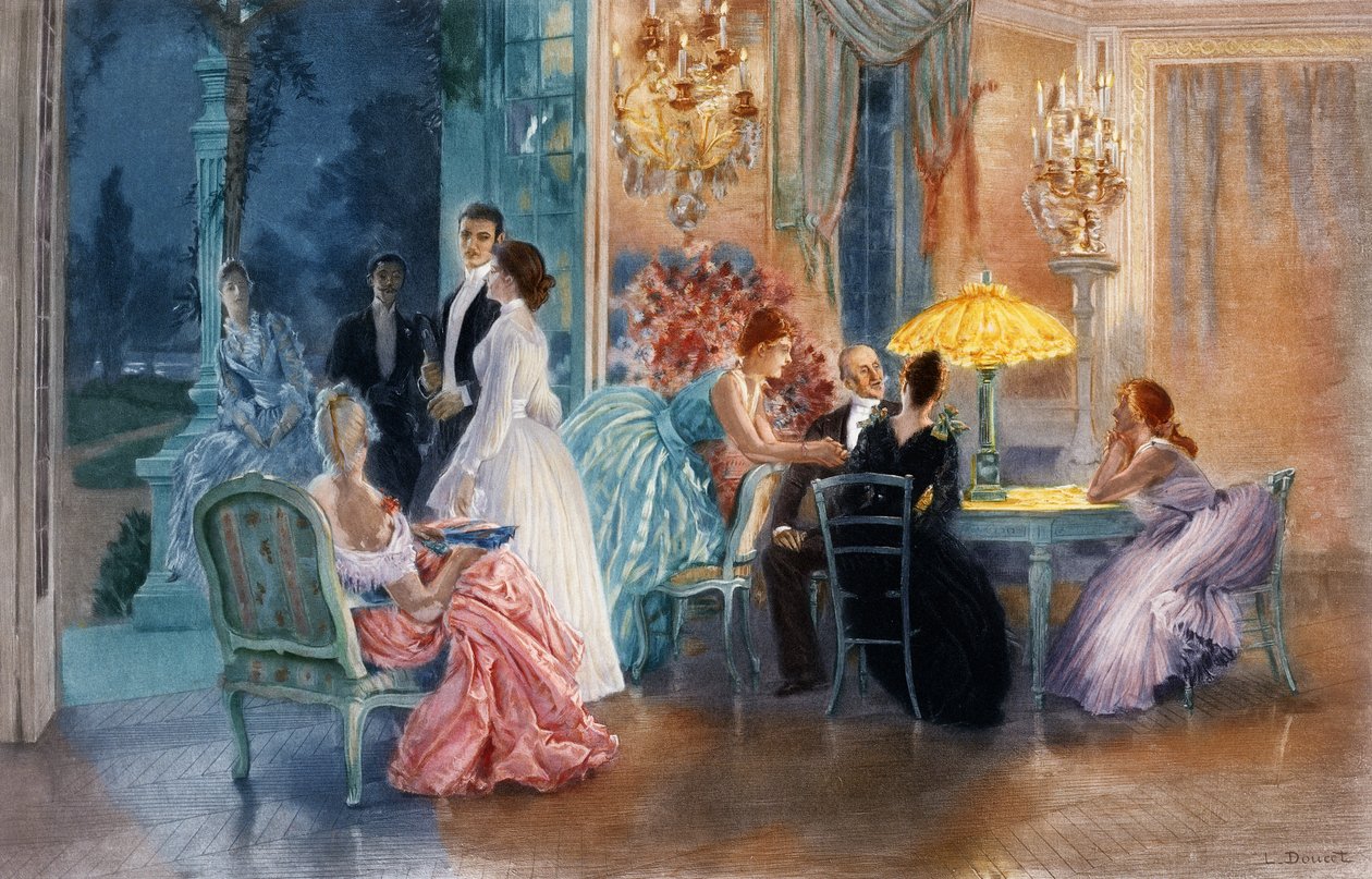 Večer na zámku, 1890 od Henri Lucien Doucet