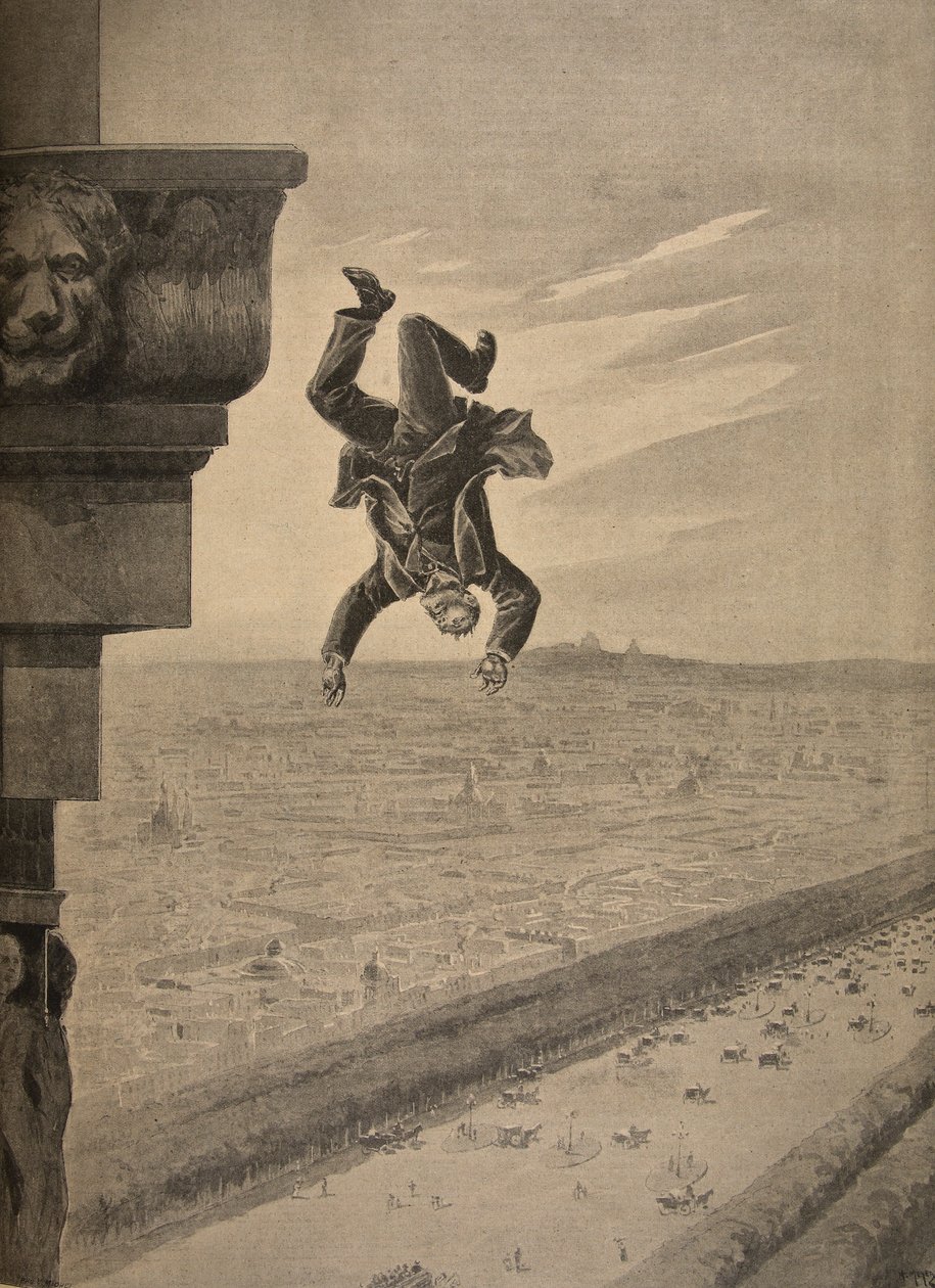 Sebevražda u Arc de Triomphe, ilustrace z 