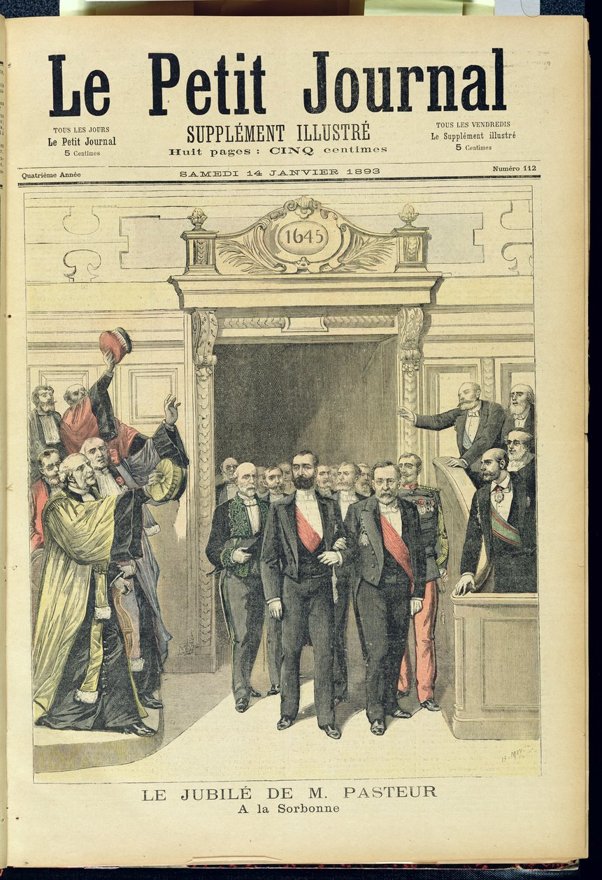 Jubileum Louise Pasteura (1822-95) na Sorbonně, 27. prosince 1892, z „Le Petit Journal“, 14. ledna 1893 od Henri Meyer