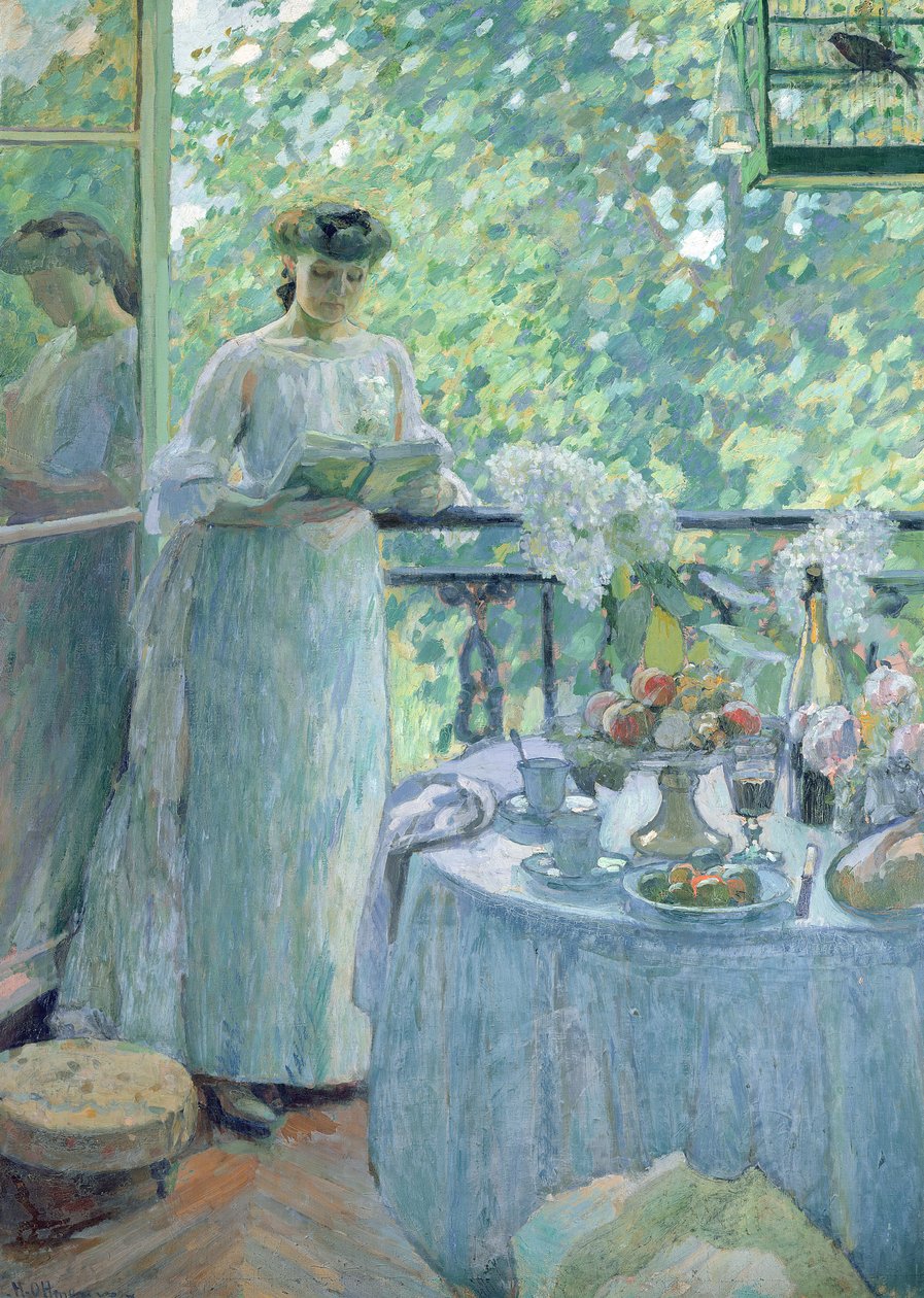 Žena na balkóně od Henri Ottmann