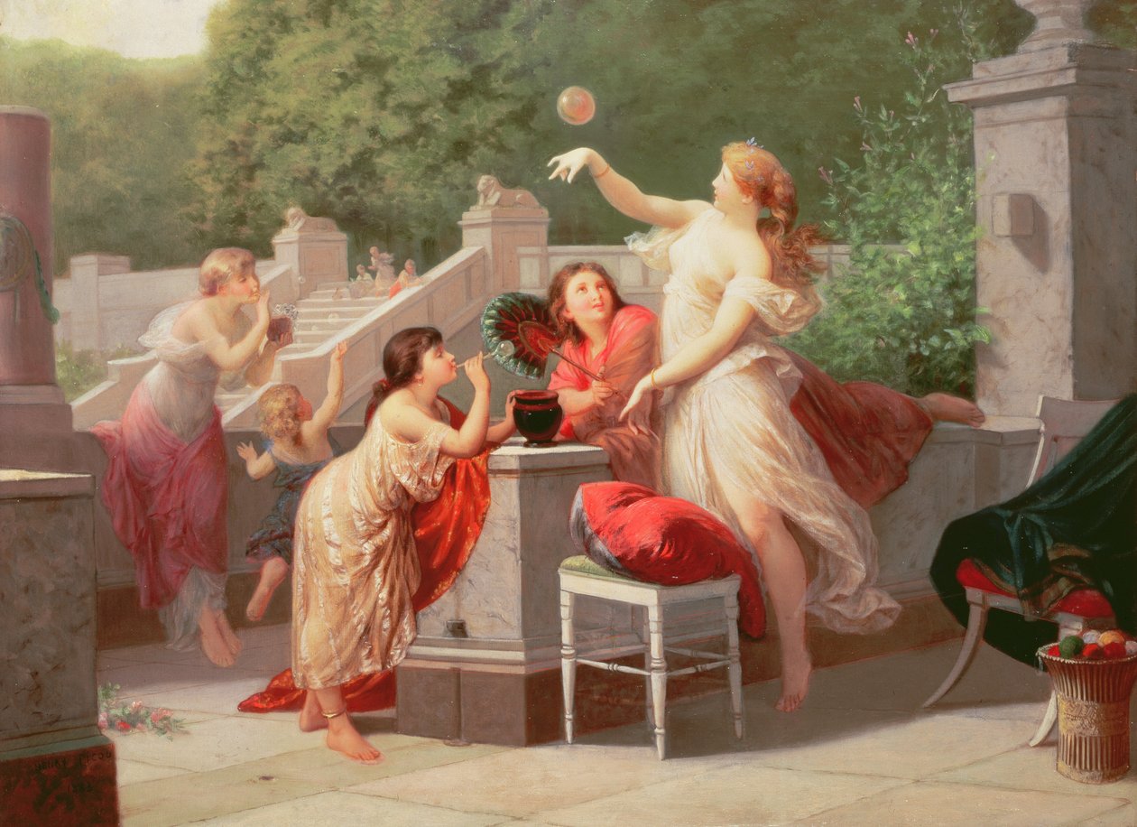 Foukání bublin, 1883 od Henri Pierre Picou