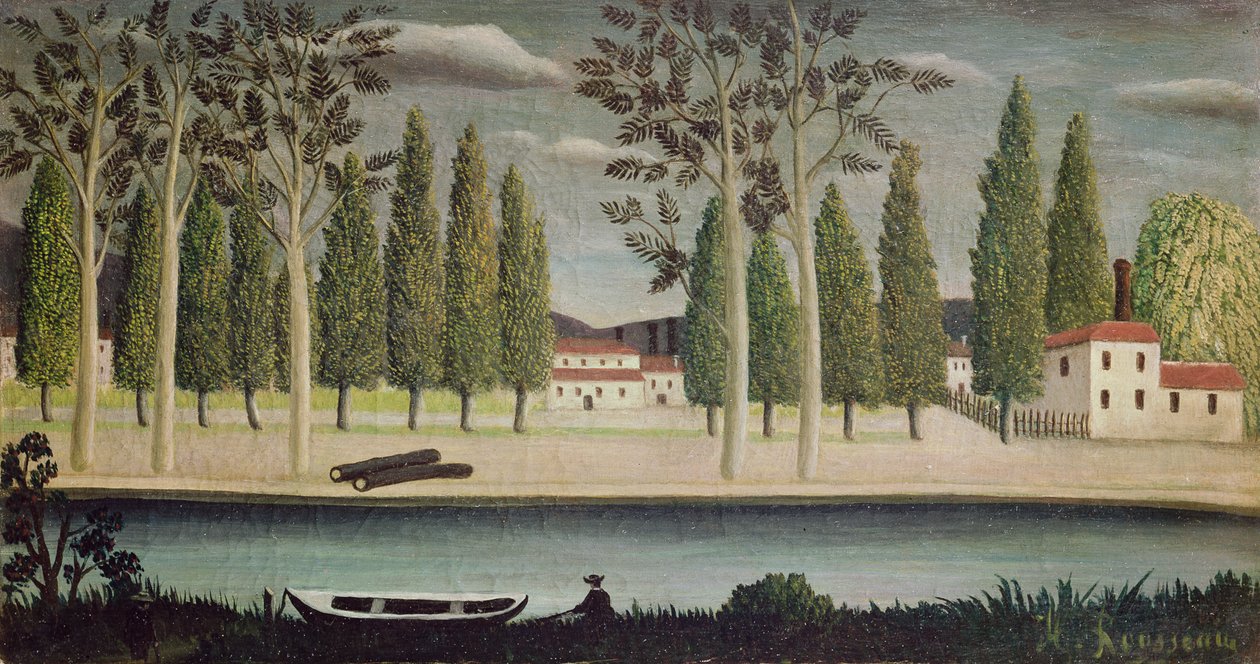 U řeky, asi 1890 od Henri Rousseau